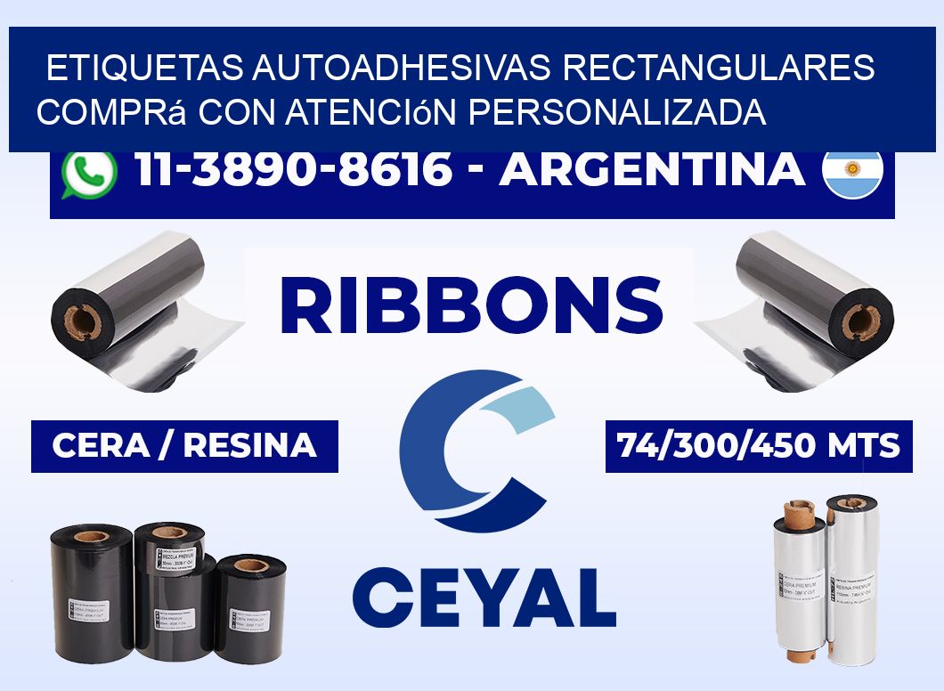 ETIQUETAS AUTOADHESIVAS RECTANGULARES Comprá con atención personalizada