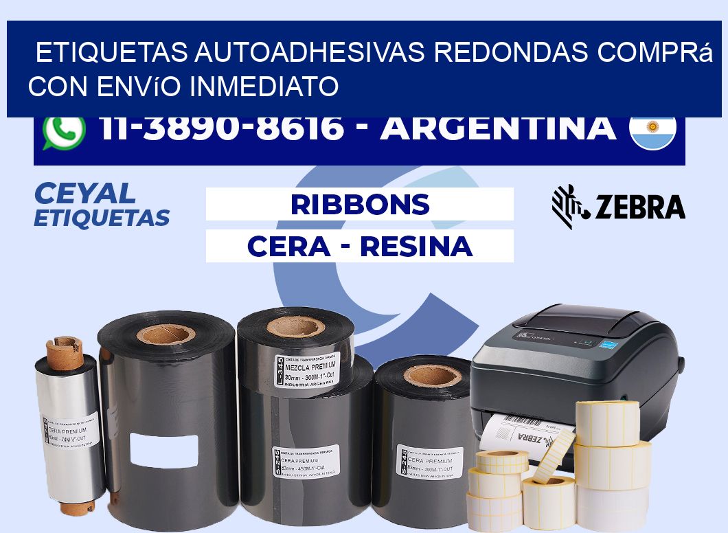 ETIQUETAS AUTOADHESIVAS REDONDAS Comprá con envío inmediato