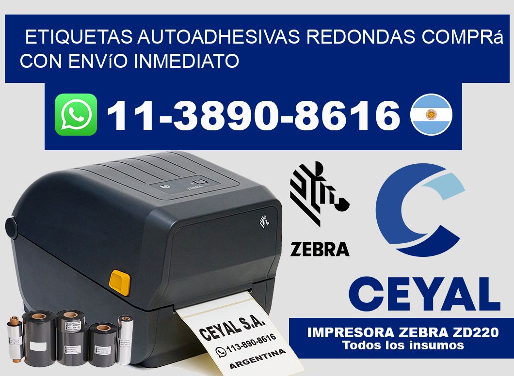 ETIQUETAS AUTOADHESIVAS REDONDAS Comprá con envío inmediato