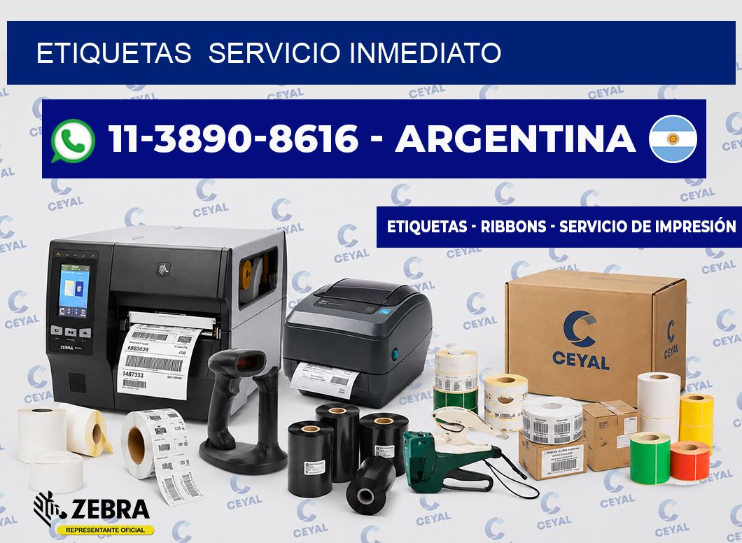 ETIQUETAS  Servicio inmediato