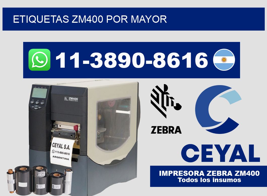 ETIQUETAS ZM400 POR MAYOR