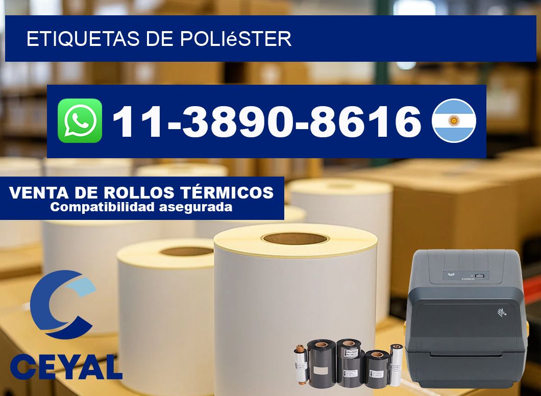 ETIQUETAS de poliéster