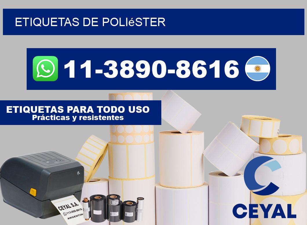 ETIQUETAS de poliéster