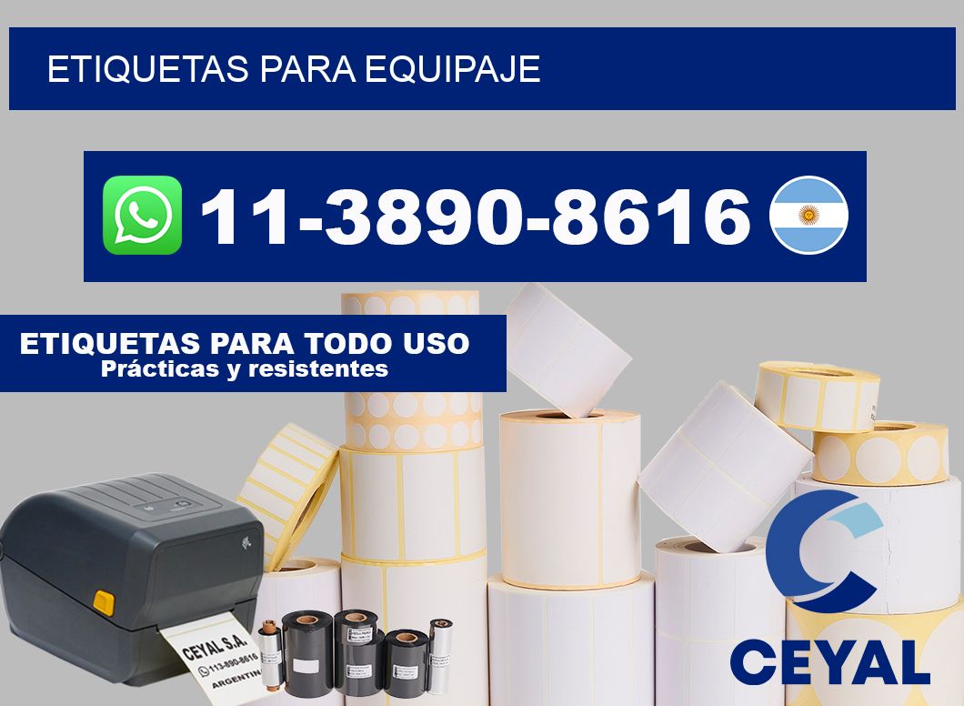 ETIQUETAS para equipaje