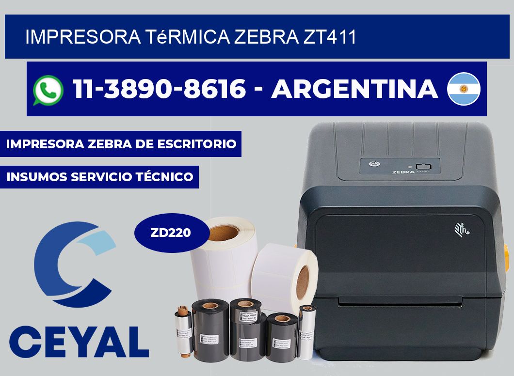 Impresora térmica Zebra ZT411