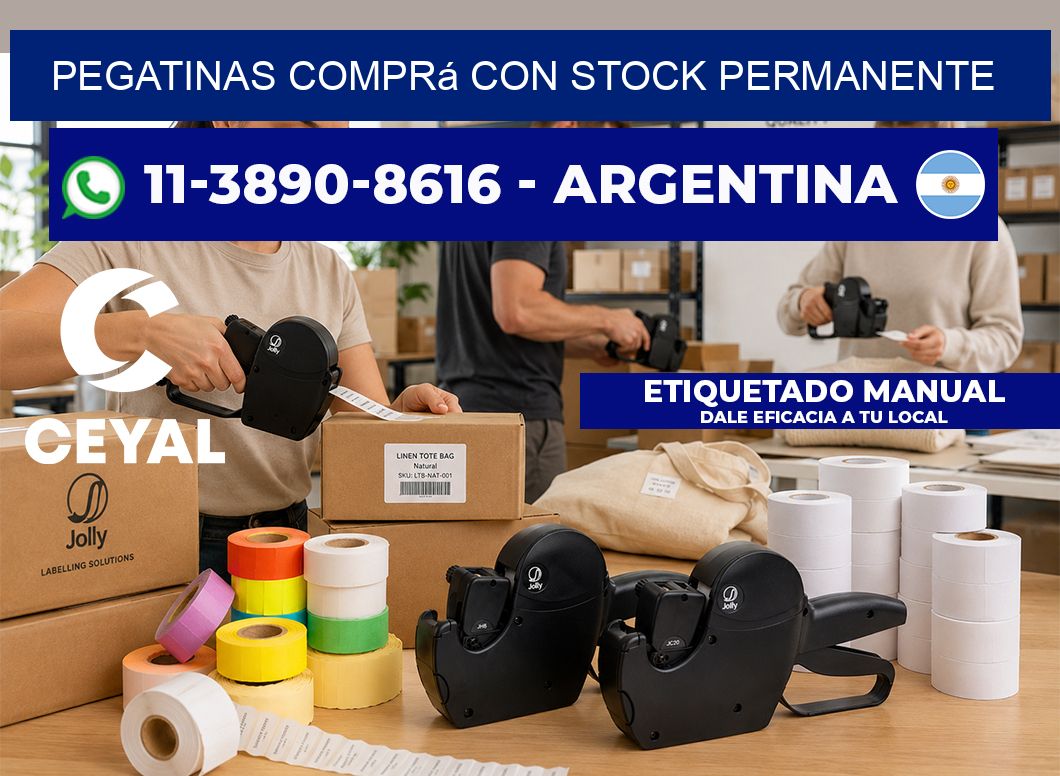 PEGATINAS Comprá con stock permanente