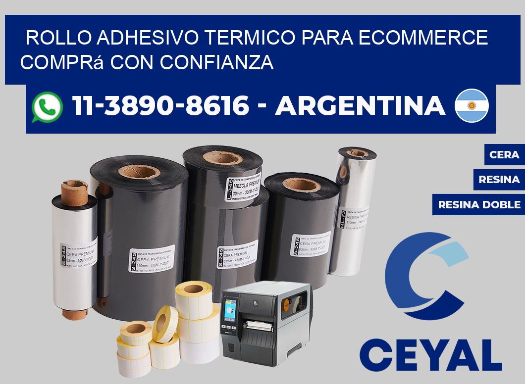 ROLLO ADHESIVO TERMICO PARA ECOMMERCE Comprá con confianza