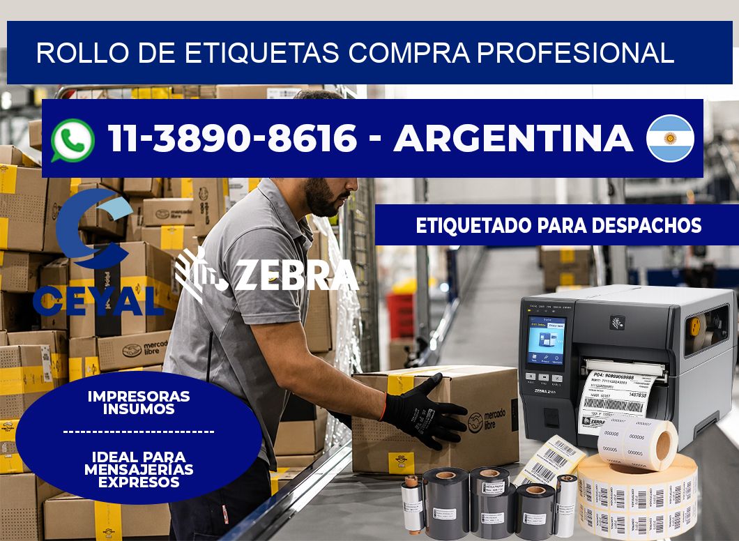 ROLLO DE ETIQUETAS Compra profesional