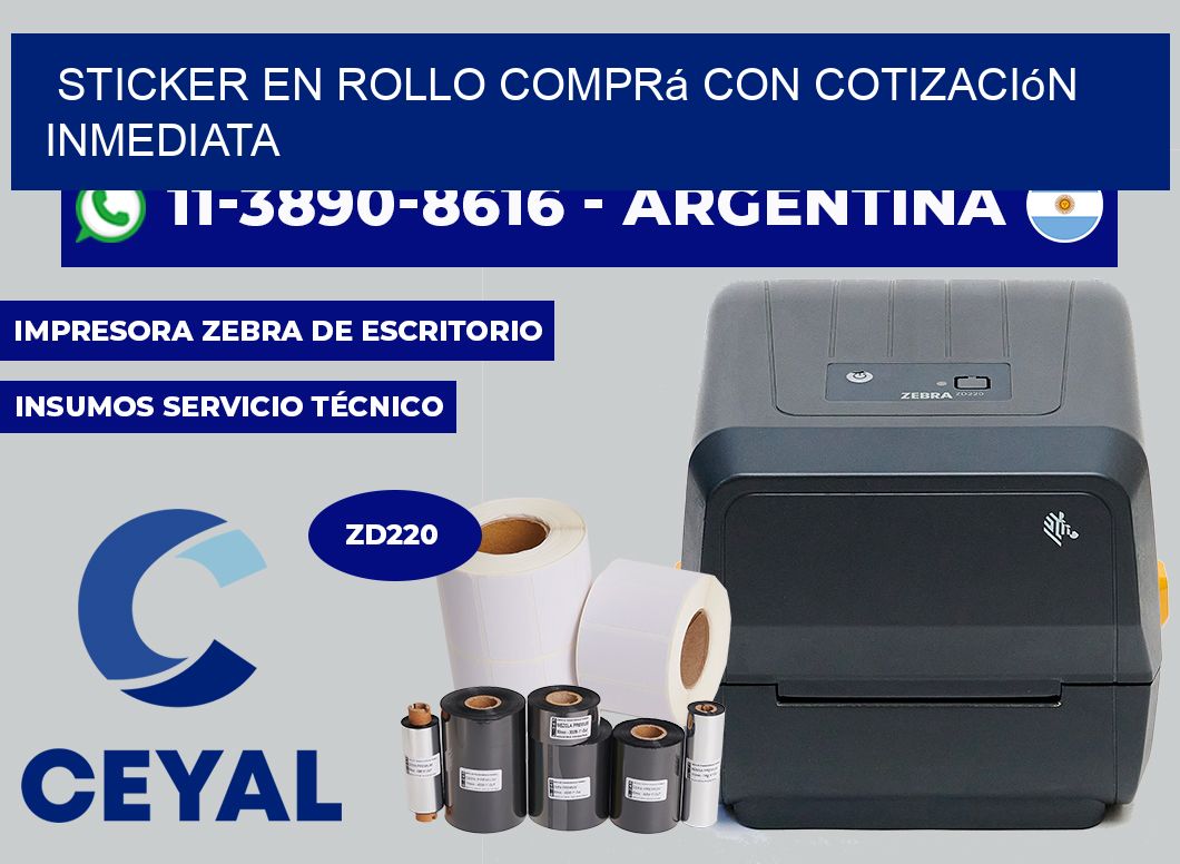STICKER EN ROLLO Comprá con cotización inmediata
