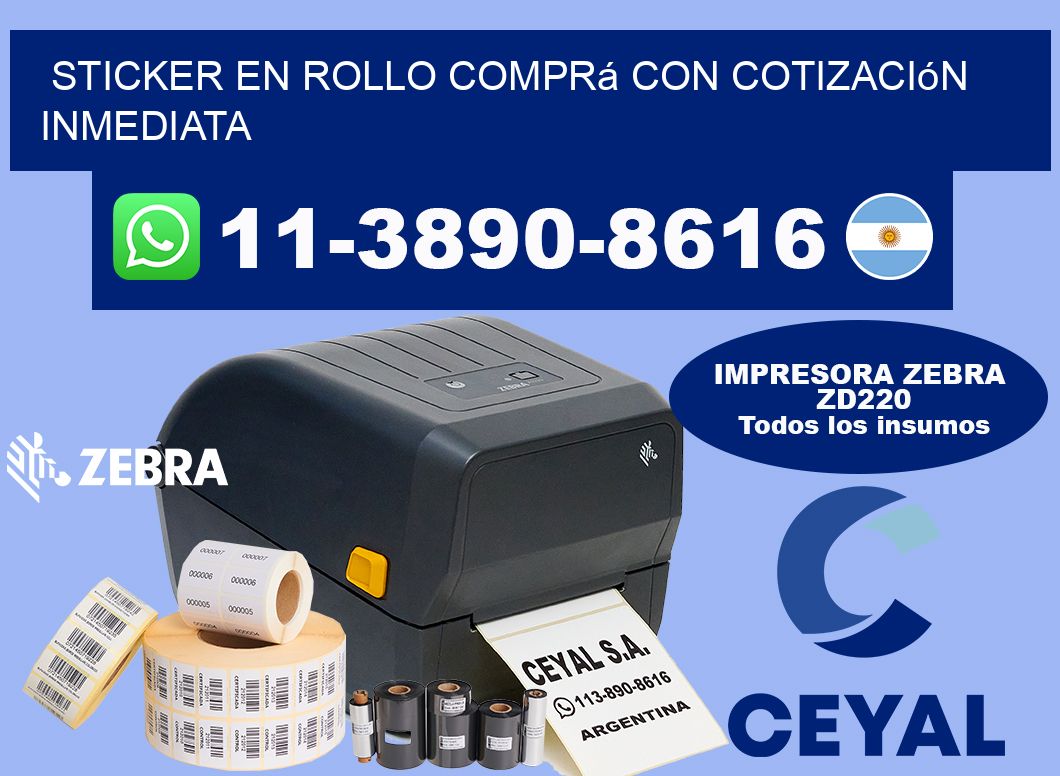 STICKER EN ROLLO Comprá con cotización inmediata
