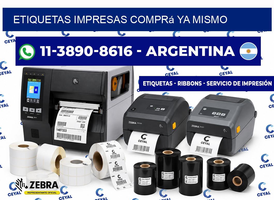 etiquetas impresas Comprá ya mismo