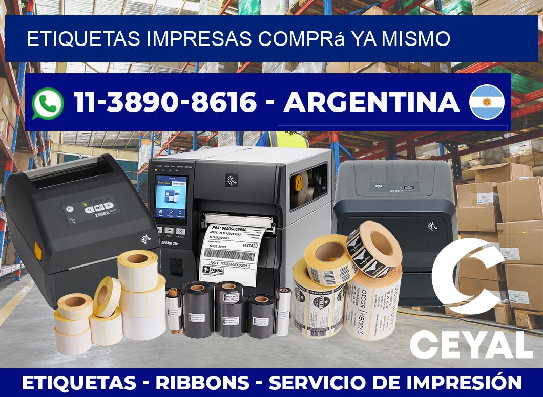 etiquetas impresas Comprá ya mismo