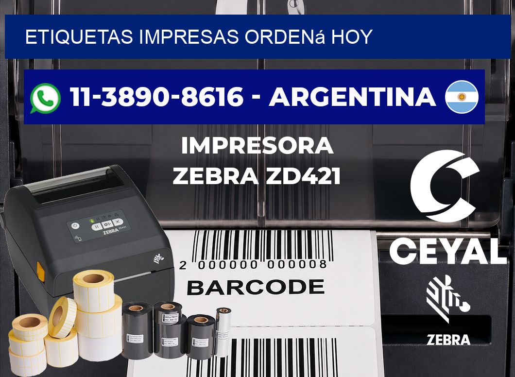 etiquetas impresas Ordená hoy