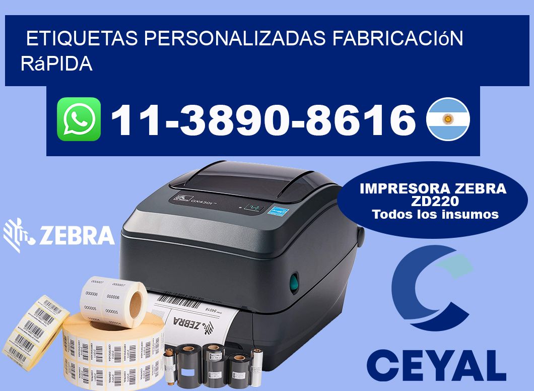 etiquetas personalizadas Fabricación rápida