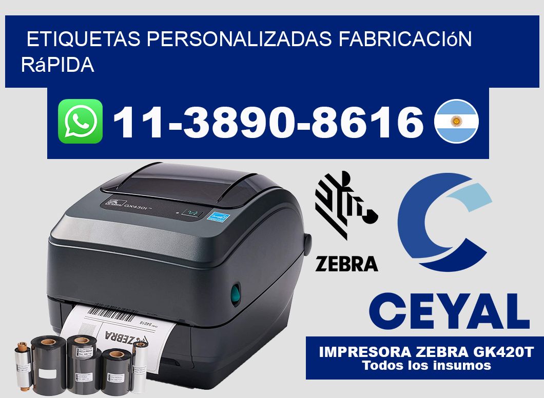 etiquetas personalizadas Fabricación rápida