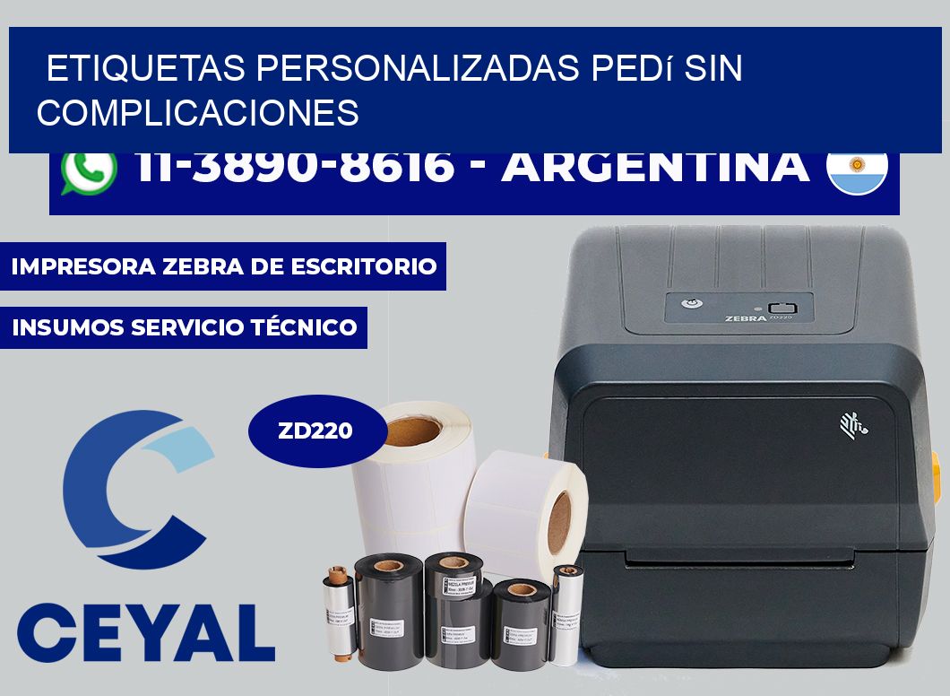etiquetas personalizadas Pedí sin complicaciones