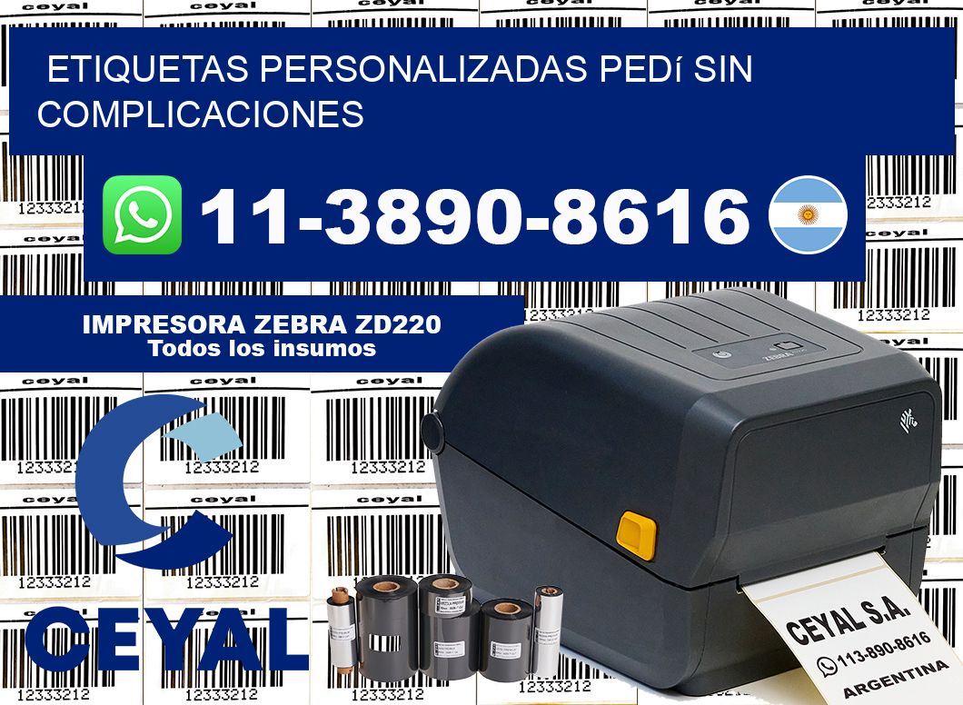 etiquetas personalizadas Pedí sin complicaciones