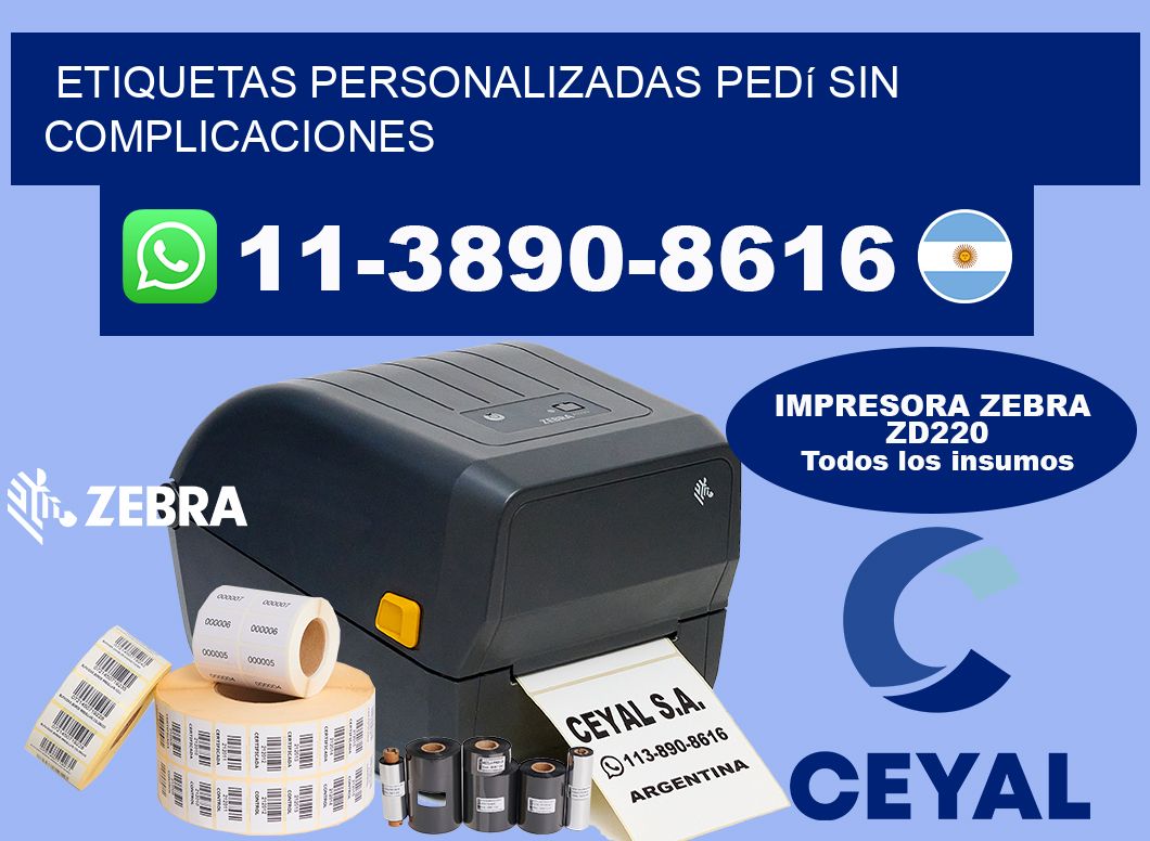 etiquetas personalizadas Pedí sin complicaciones