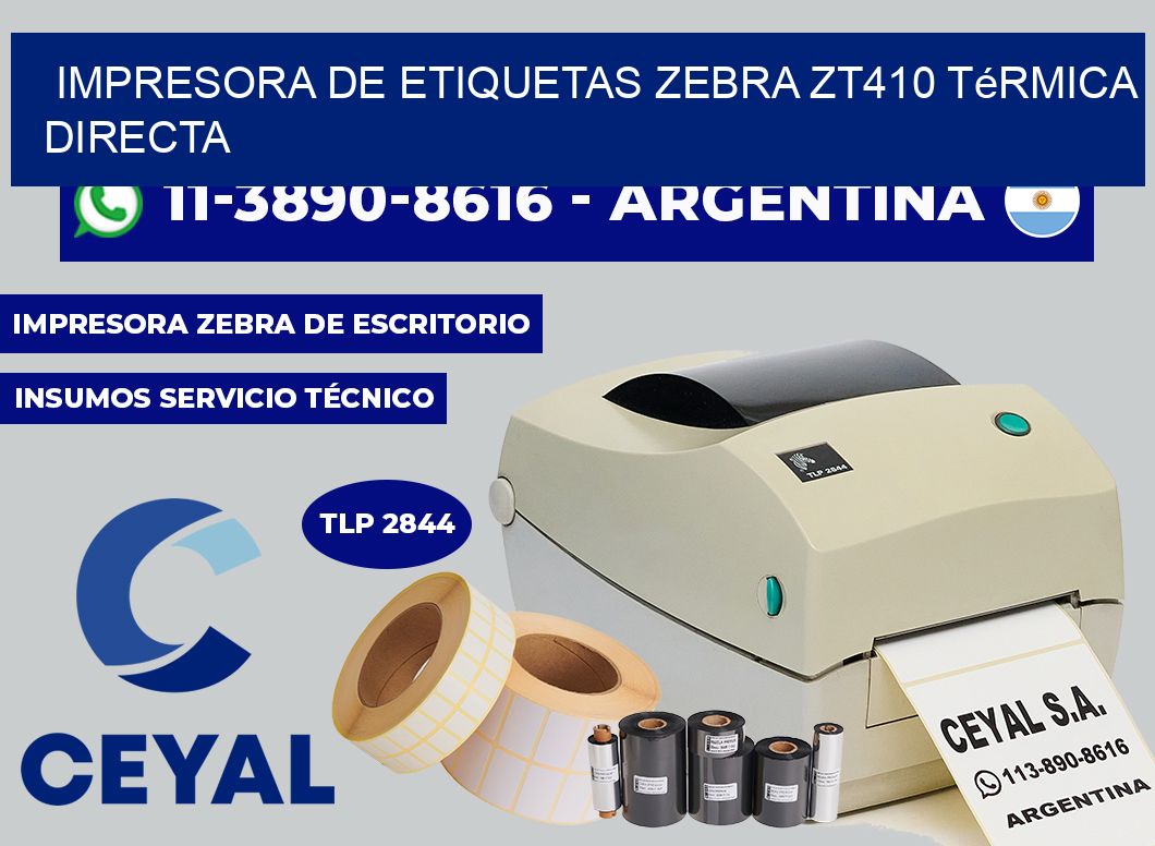impresora de etiquetas zebra zt410 térmica directa