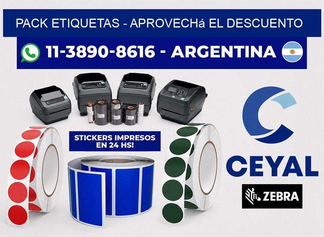 pack etiquetas - Aprovechá el descuento