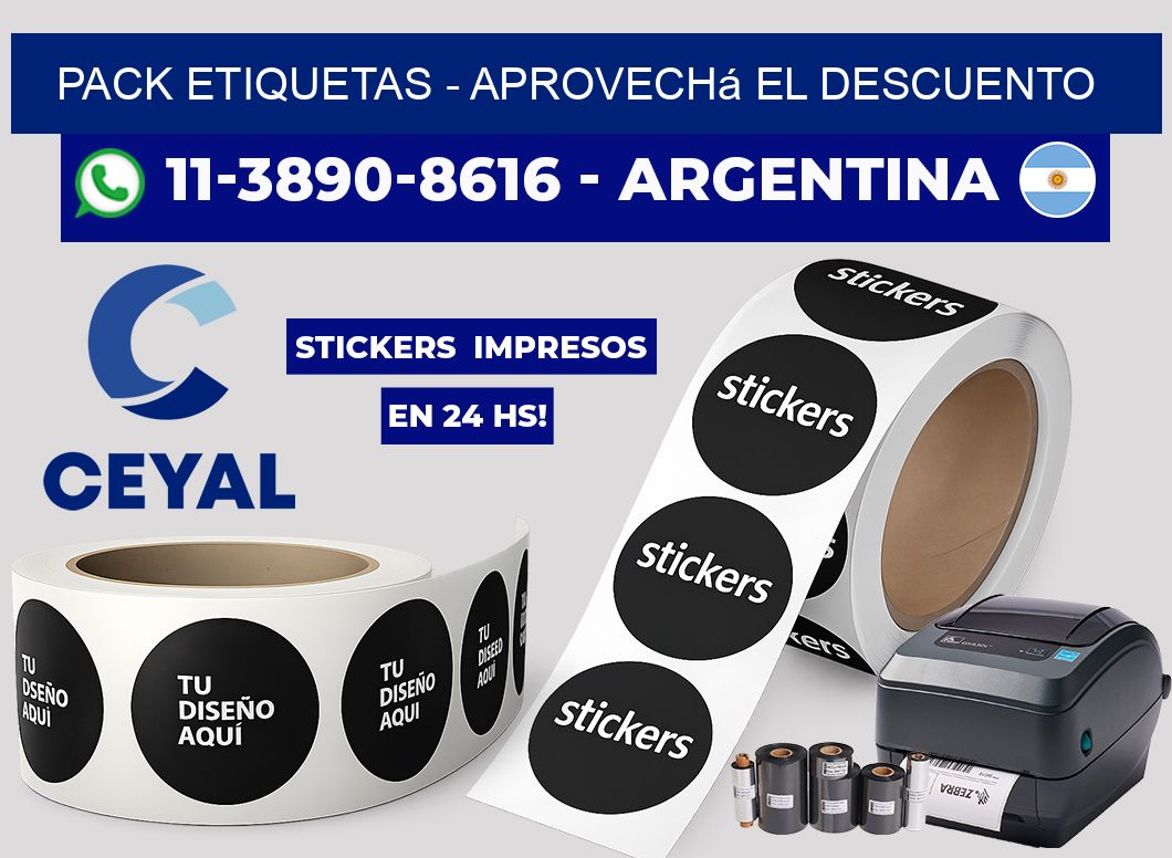 pack etiquetas – Aprovechá el descuento