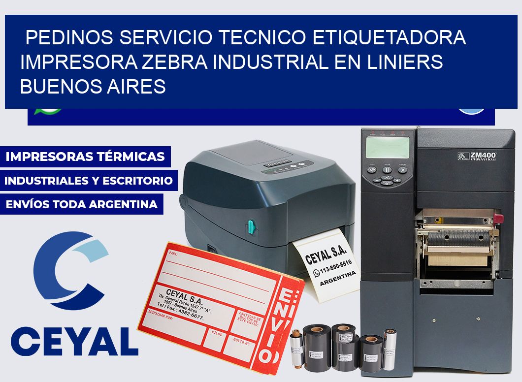 pedinos servicio tecnico etiquetadora impresora zebra industrial en Liniers  Buenos Aires