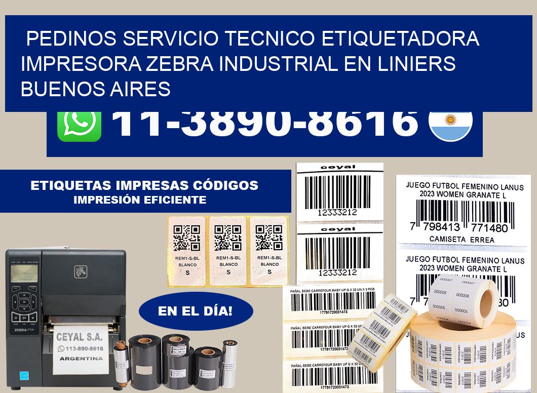 pedinos servicio tecnico etiquetadora impresora zebra industrial en Liniers  Buenos Aires