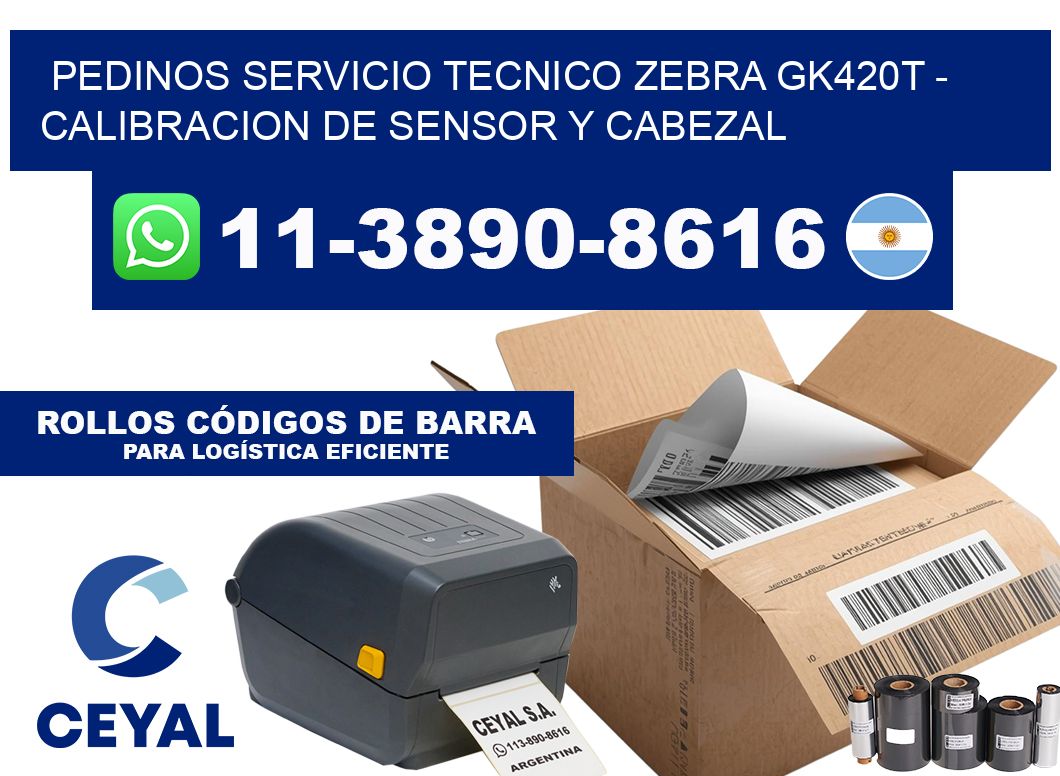 pedinos servicio tecnico zebra GK420t - Calibracion de Sensor y Cabezal