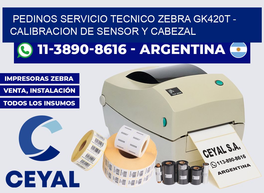 pedinos servicio tecnico zebra GK420t – Calibracion de Sensor y Cabezal