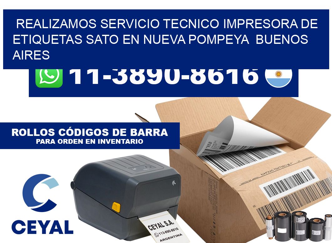 realizamos servicio tecnico Impresora de etiquetas Sato en Nueva Pompeya Buenos Aires