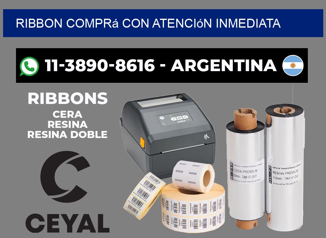 ribbon Comprá con atención inmediata