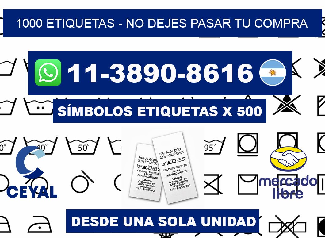 1000 ETIQUETAS - No dejes pasar tu compra