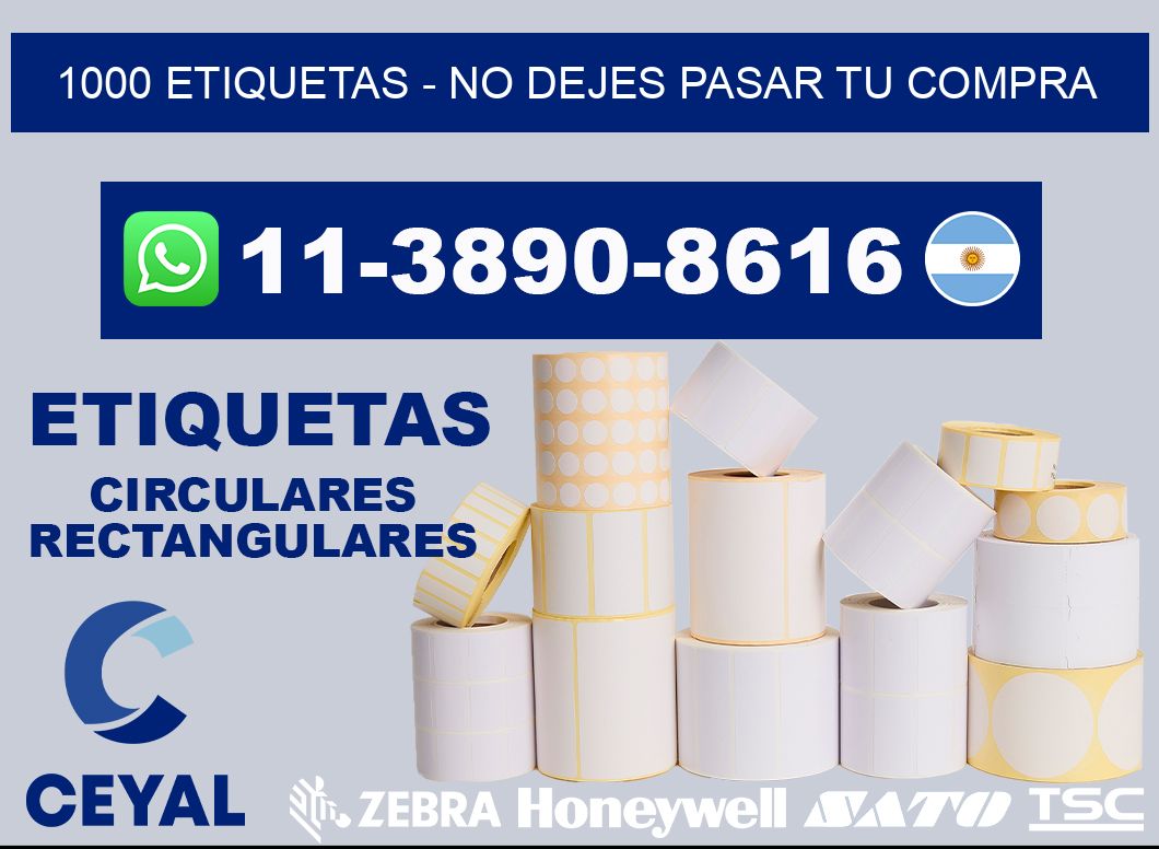 1000 ETIQUETAS - No dejes pasar tu compra