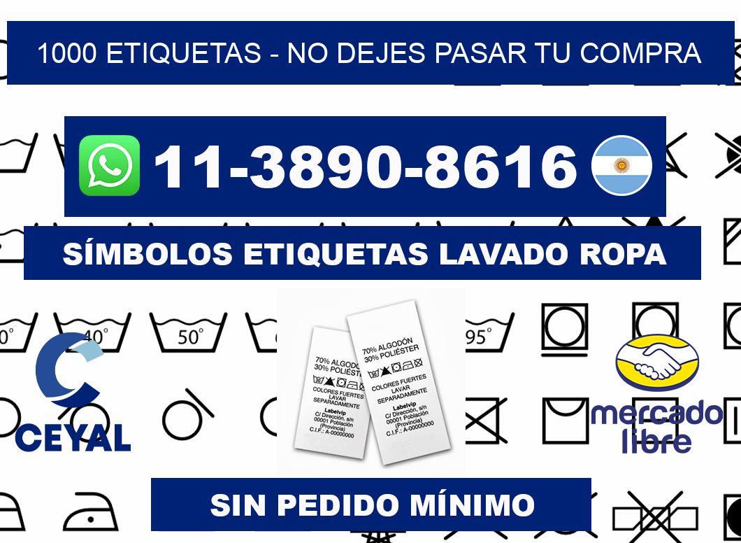 1000 ETIQUETAS - No dejes pasar tu compra