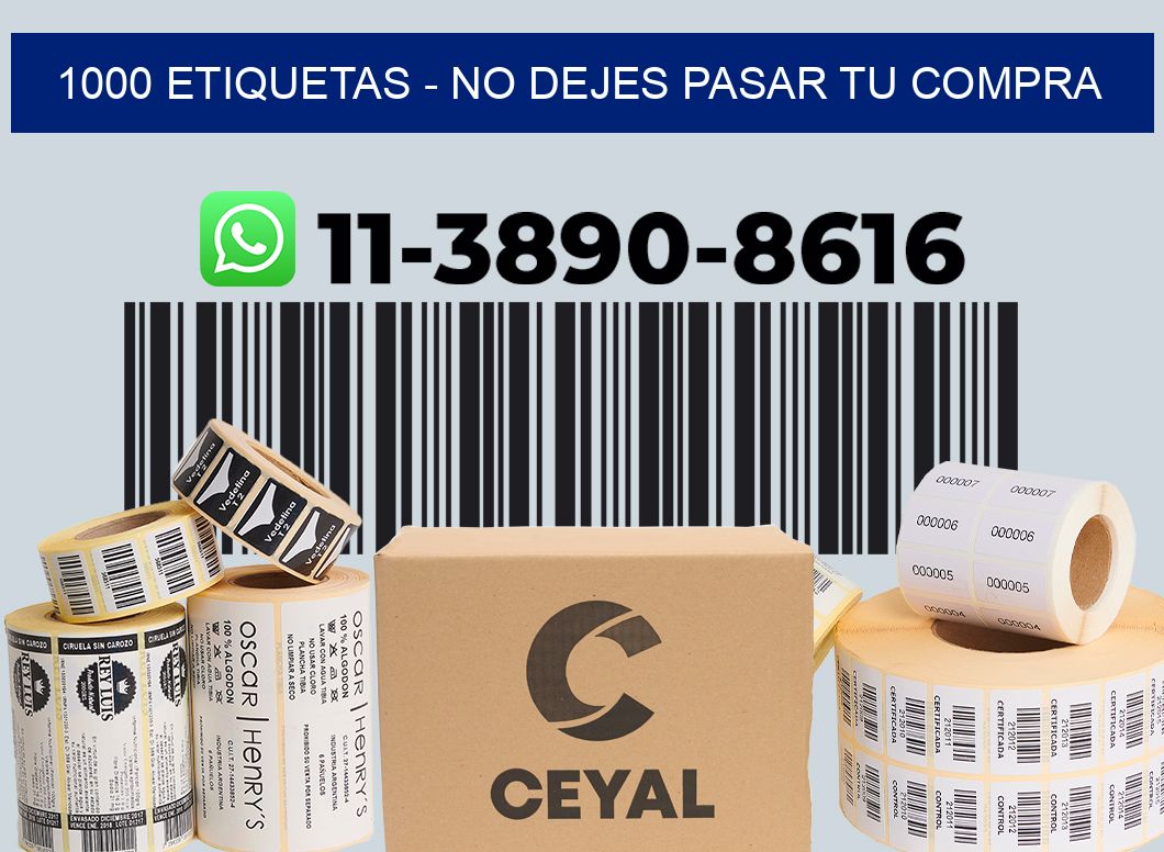 1000 ETIQUETAS - No dejes pasar tu compra