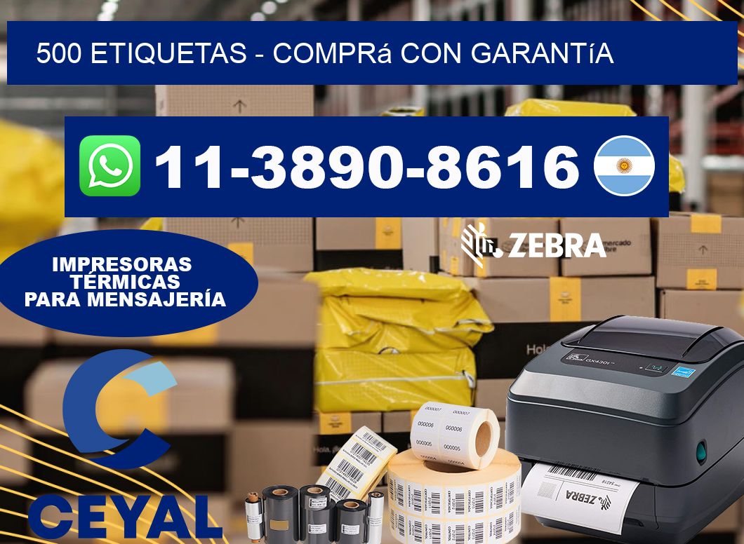 500 ETIQUETAS - Comprá con garantía