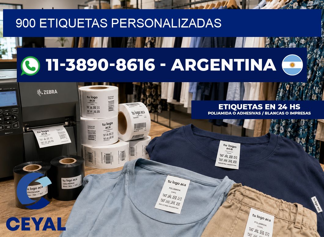 900 ETIQUETAS PERSONALIZADAS