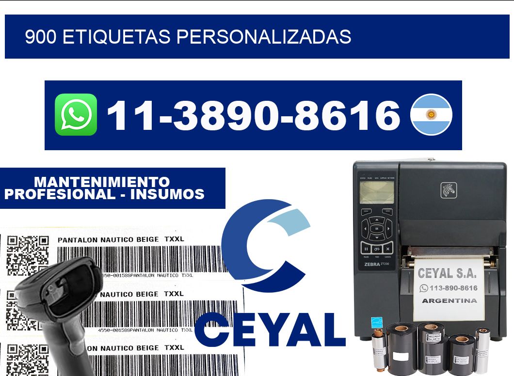 900 ETIQUETAS PERSONALIZADAS