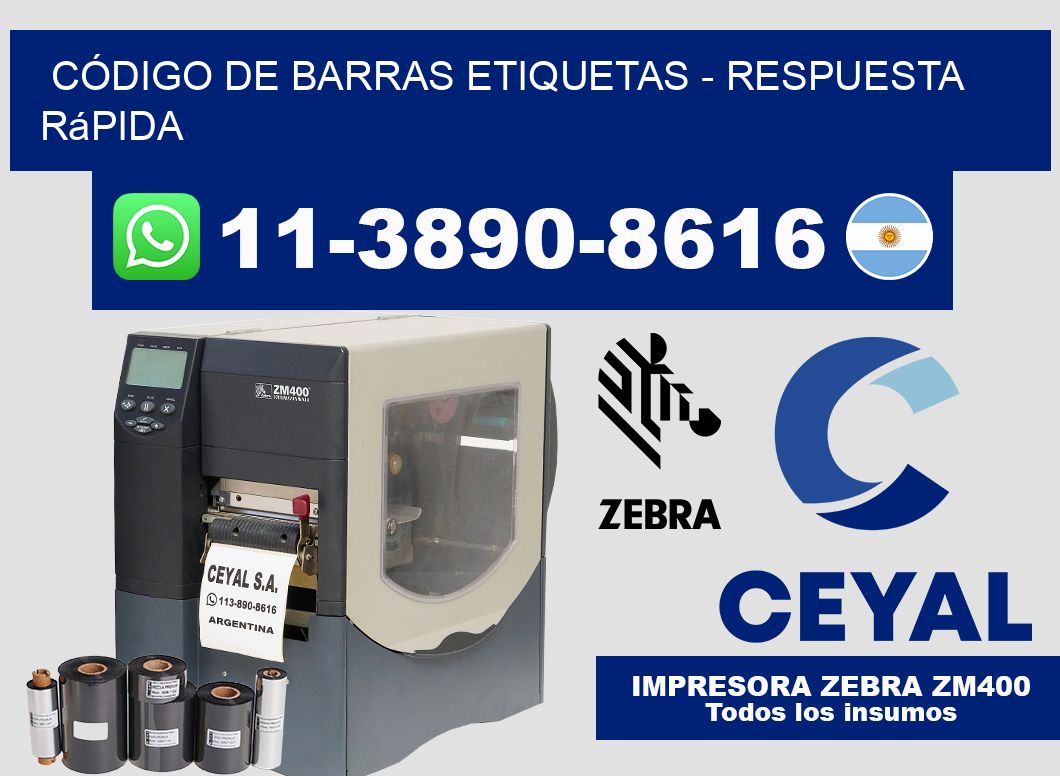 CÓDIGO DE BARRAS ETIQUETAS - Respuesta rápida