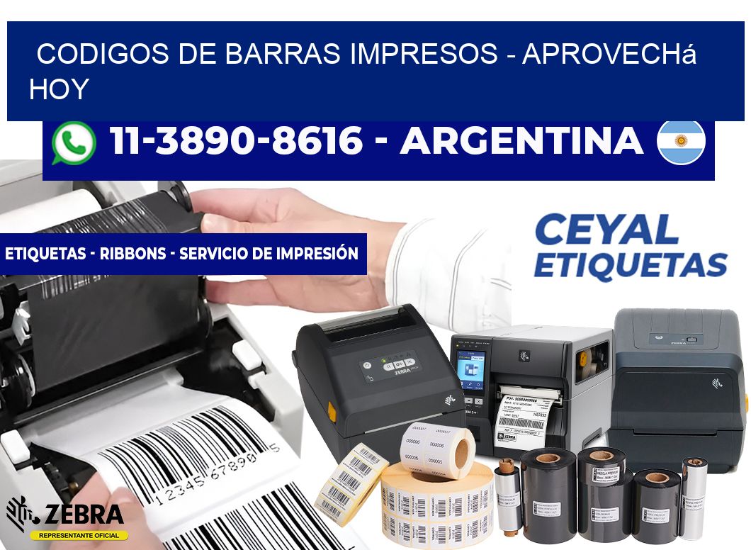 CODIGOS DE BARRAS IMPRESOS - Aprovechá hoy