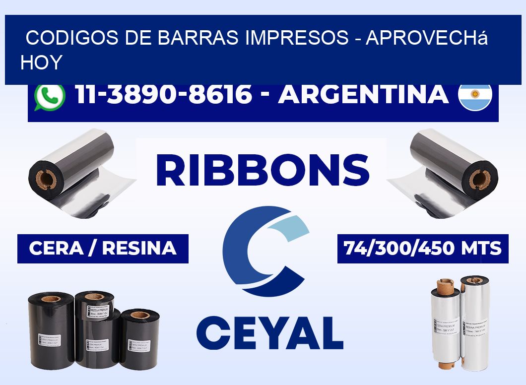 CODIGOS DE BARRAS IMPRESOS - Aprovechá hoy
