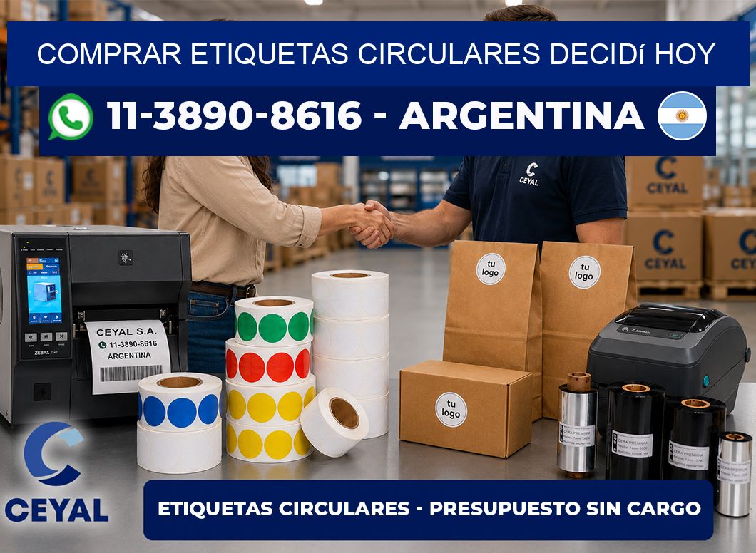 COMPRAR ETIQUETAS CIRCULARES Decidí hoy