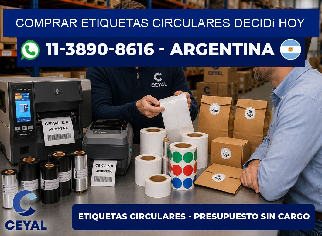 COMPRAR ETIQUETAS CIRCULARES Decidí hoy