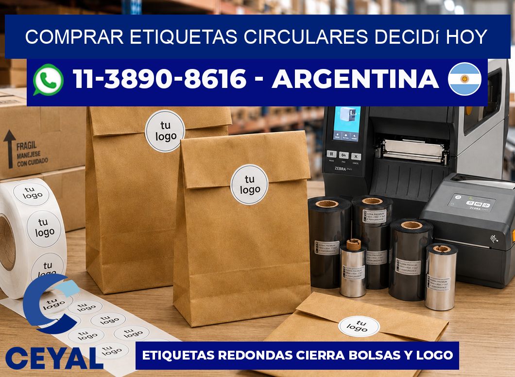 COMPRAR ETIQUETAS CIRCULARES Decidí hoy