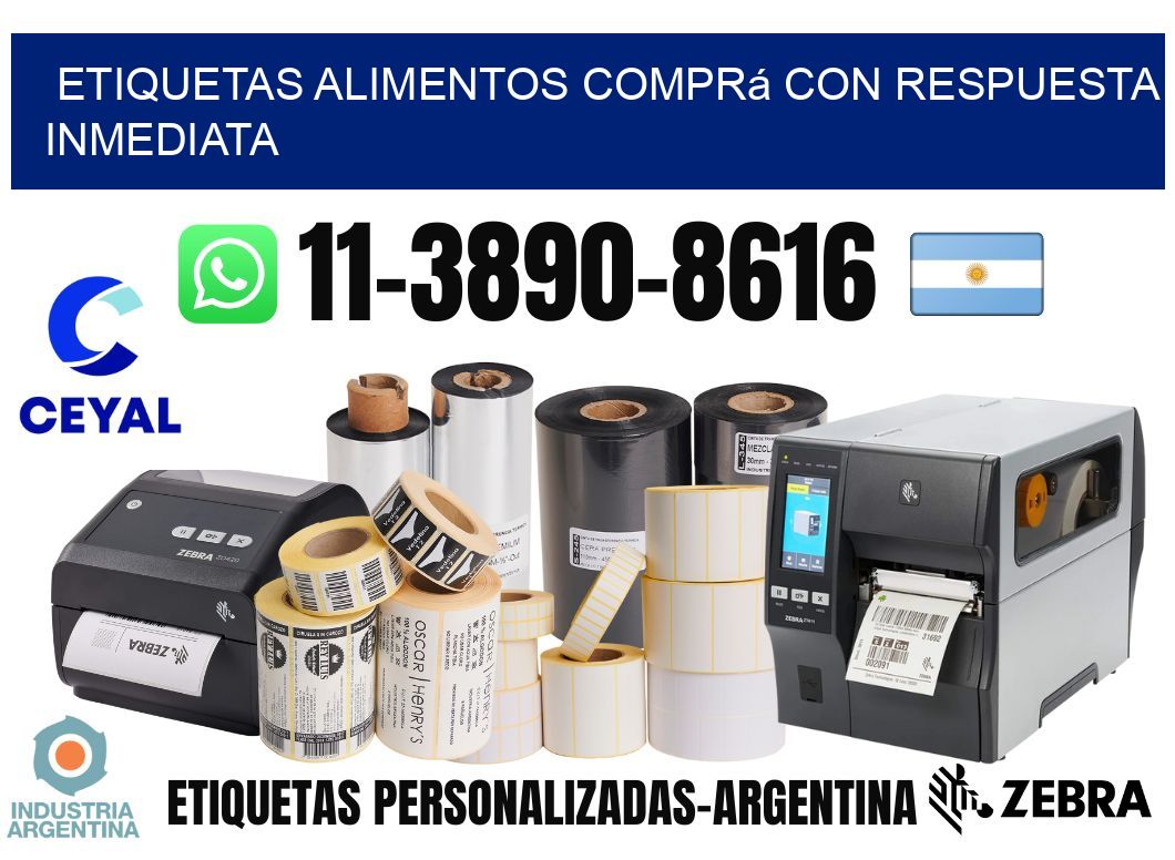 ETIQUETAS ALIMENTOS Comprá con respuesta inmediata