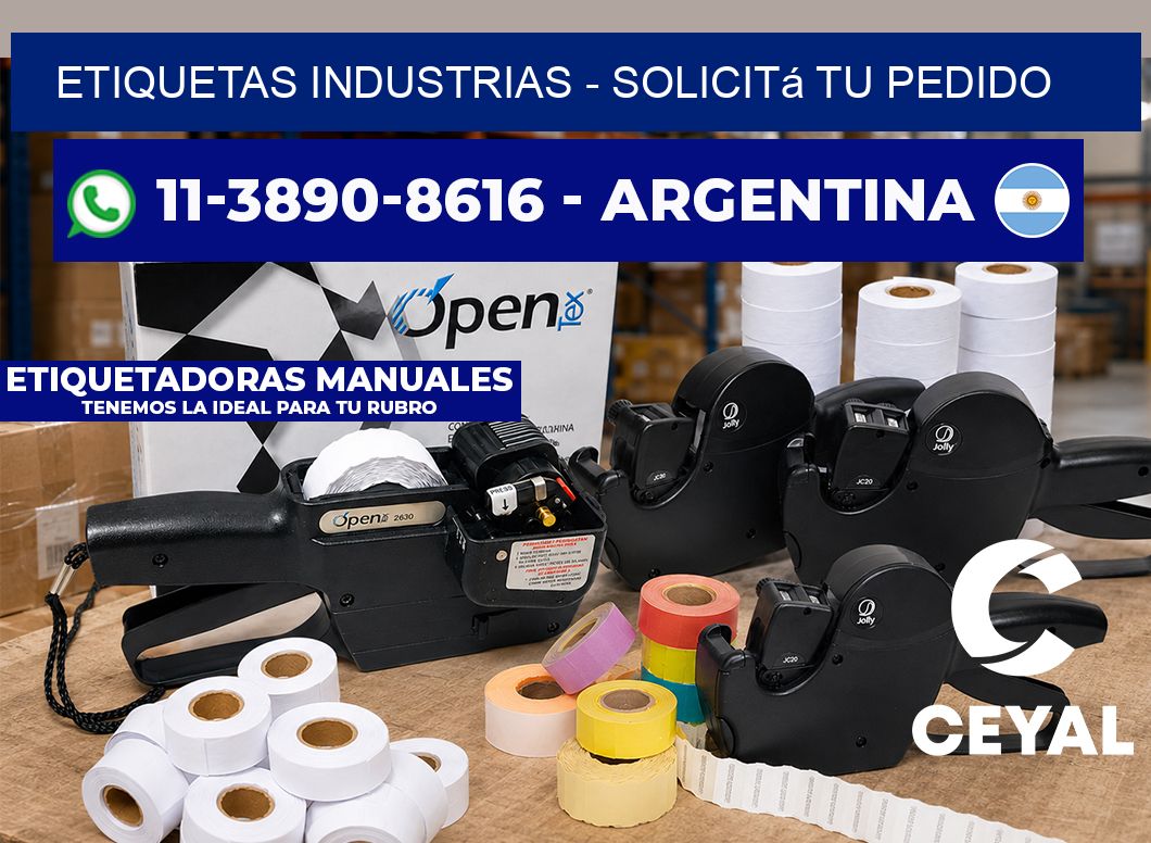 ETIQUETAS INDUSTRIAS - Solicitá tu pedido