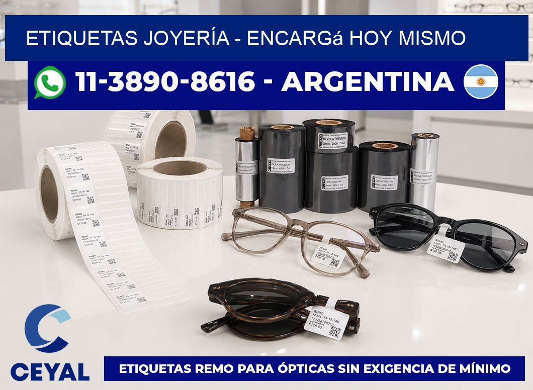 ETIQUETAS JOYERÍA - Encargá hoy mismo