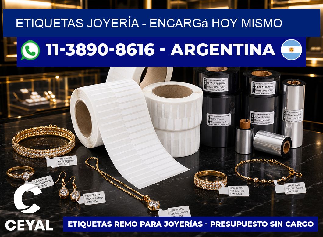 ETIQUETAS JOYERÍA - Encargá hoy mismo
