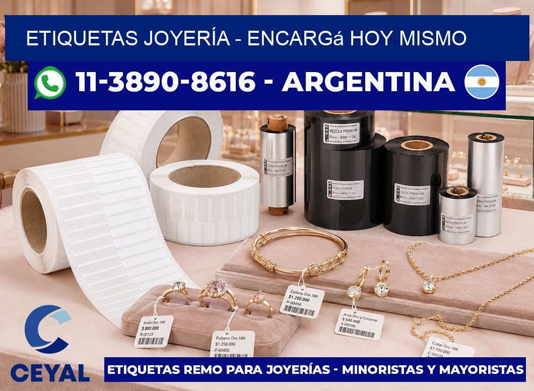 ETIQUETAS JOYERÍA – Encargá hoy mismo