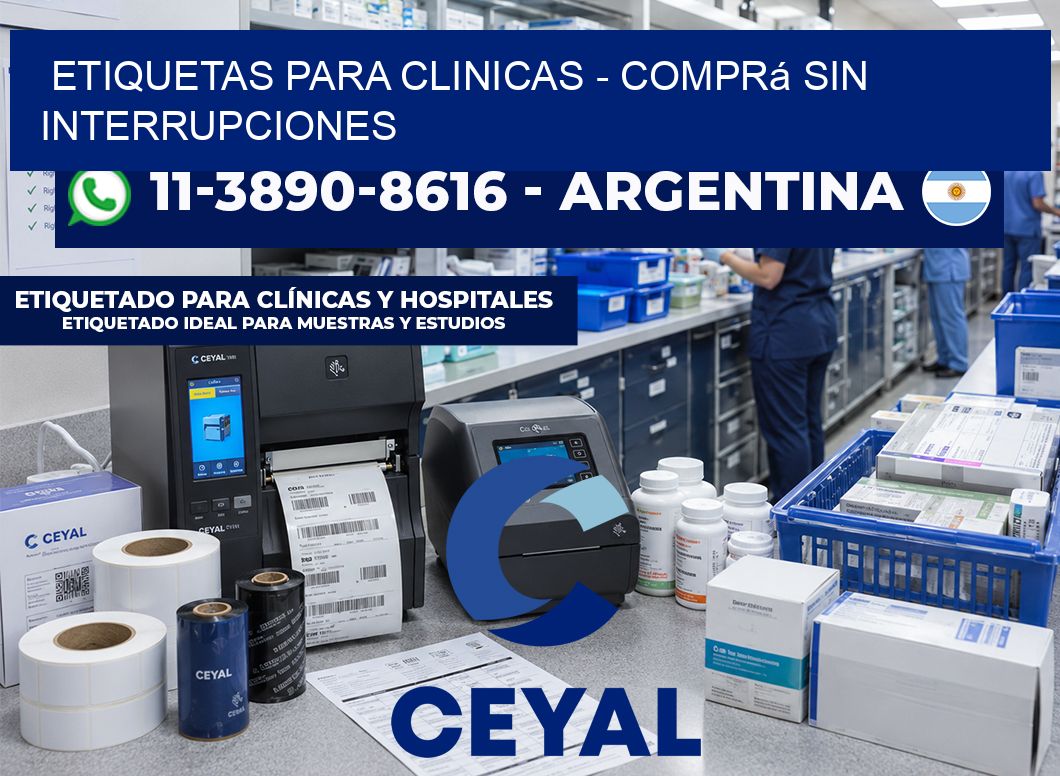 ETIQUETAS PARA CLINICAS – Comprá sin interrupciones